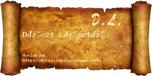 Dóczi László névjegykártya